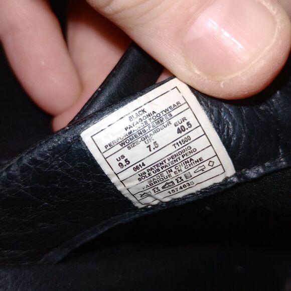 Patagonia Size 9.5 Better Clog Slide Mules Leather Shoe Black Style T11500‎ - Picture 4 of 9